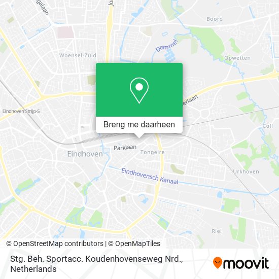 Stg. Beh. Sportacc. Koudenhovenseweg Nrd. kaart