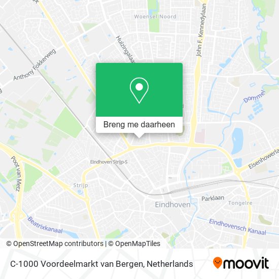 C-1000 Voordeelmarkt van Bergen kaart