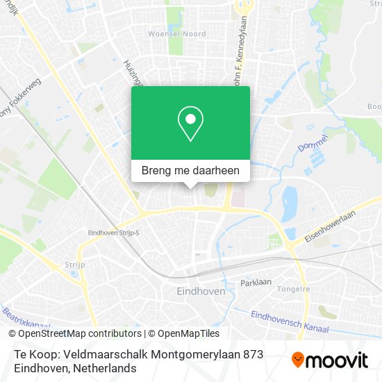 Te Koop: Veldmaarschalk Montgomerylaan 873 Eindhoven kaart