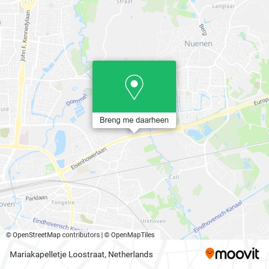 Mariakapelletje Loostraat kaart