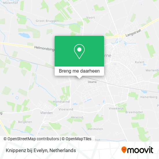 Knippenz bij Evelyn kaart