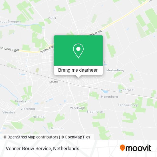 Venner Bouw Service kaart