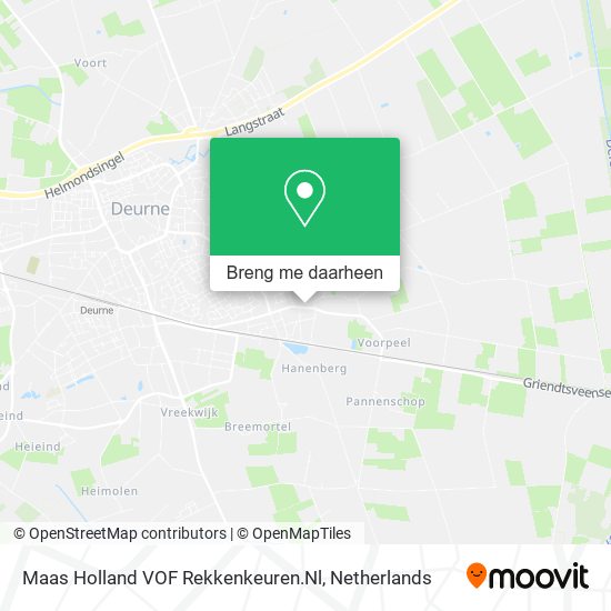 Maas Holland VOF Rekkenkeuren.Nl kaart