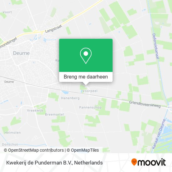 Kwekerij de Punderman B.V. kaart