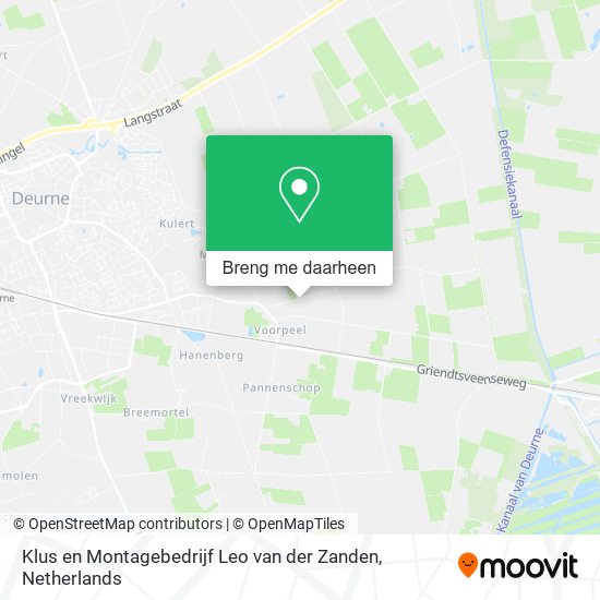 Klus en Montagebedrijf Leo van der Zanden kaart