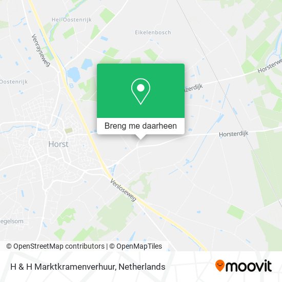 H & H Marktkramenverhuur kaart
