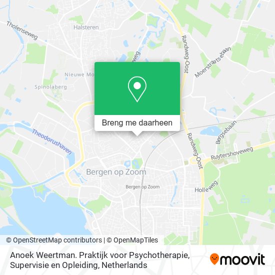 Anoek Weertman. Praktijk voor Psychotherapie, Supervisie en Opleiding kaart