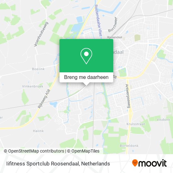 Iifitness Sportclub Roosendaal kaart