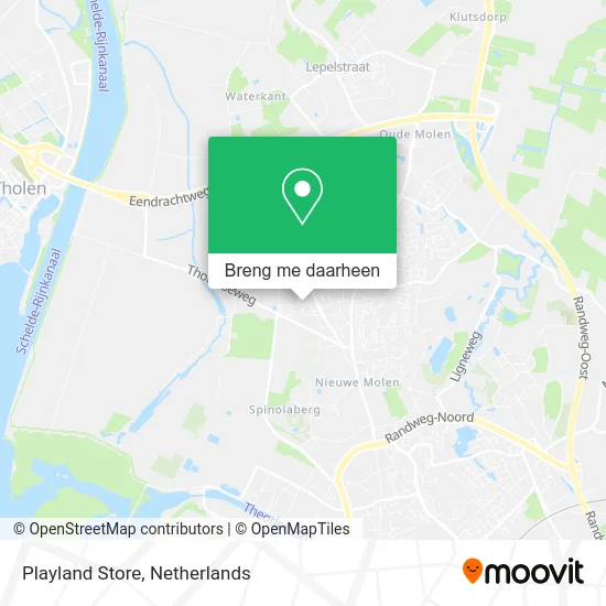 Playland Store kaart