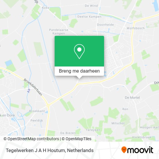 Tegelwerken J A H Houtum kaart