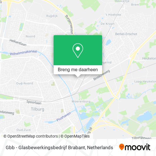 Gbb - Glasbewerkingsbedrijf Brabant kaart