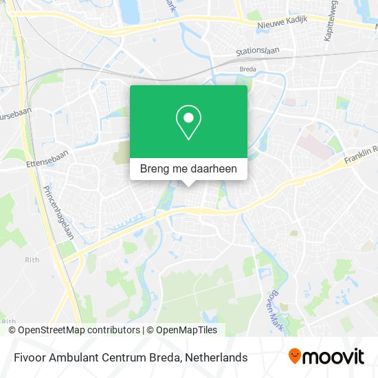 Fivoor Ambulant Centrum Breda kaart