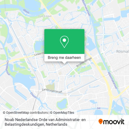 Noab Nederlandse Orde van Administratie- en Belastingdeskundigen kaart