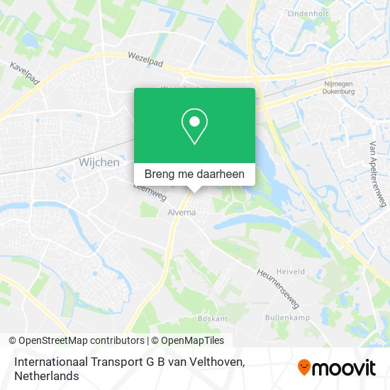 Internationaal Transport G B van Velthoven kaart