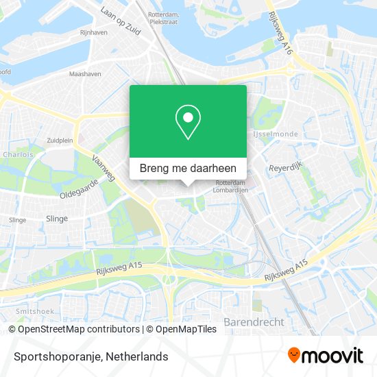 Sportshoporanje kaart