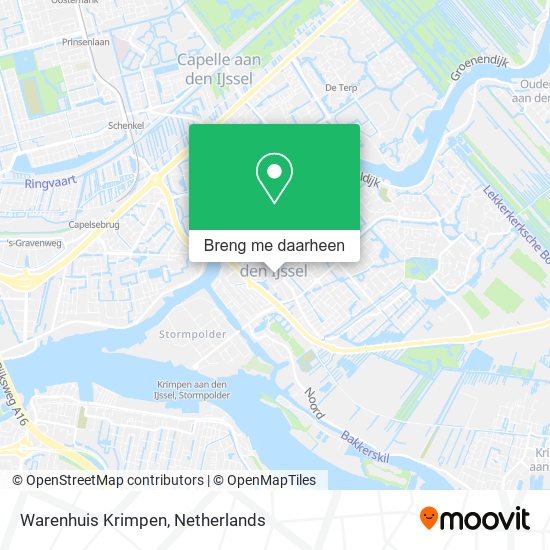 Warenhuis Krimpen kaart