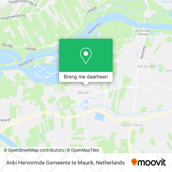 Anbi Hervormde Gemeente te Maurik kaart