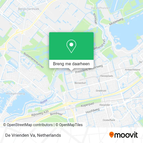 De Vrienden Va kaart