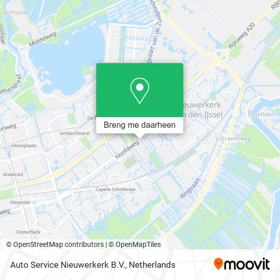 Auto Service Nieuwerkerk B.V. kaart