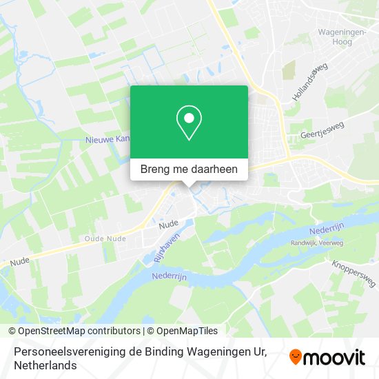 Personeelsvereniging de Binding Wageningen Ur kaart