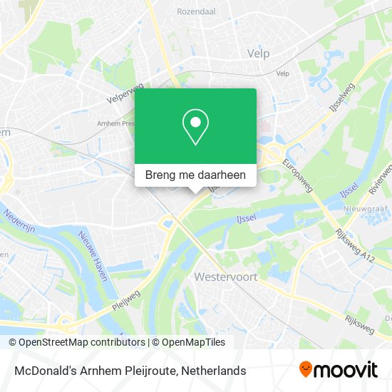 McDonald's Arnhem Pleijroute kaart
