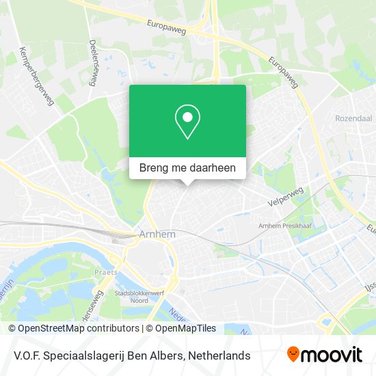V.O.F. Speciaalslagerij Ben Albers kaart