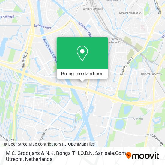 M.C. Grootjans & N.K. Bonga T.H.O.D.N. Sanisale.Com Utrecht kaart