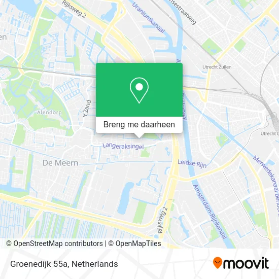 Groenedijk 55a kaart