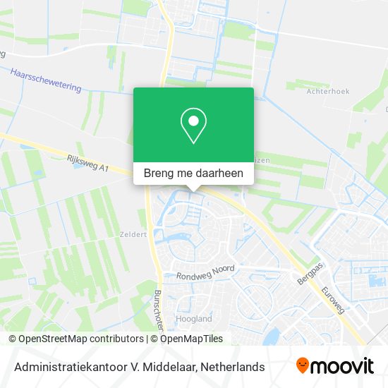 Administratiekantoor V. Middelaar kaart