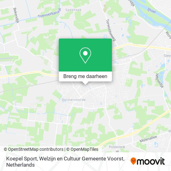 Koepel Sport, Welzijn en Cultuur Gemeente Voorst kaart