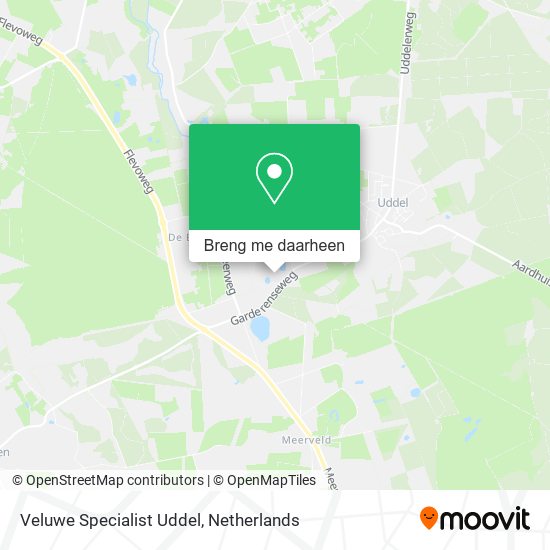 Veluwe Specialist Uddel kaart