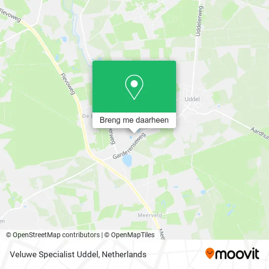 Veluwe Specialist Uddel kaart