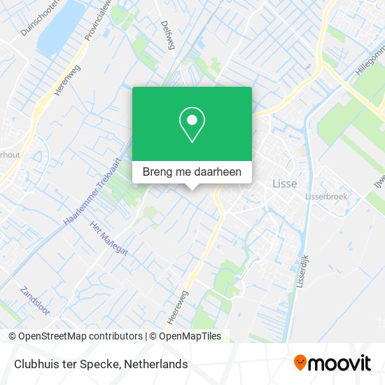 Clubhuis ter Specke kaart