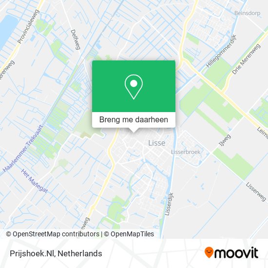 Prijshoek.Nl kaart