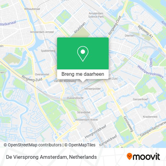 De Viersprong Amsterdam kaart