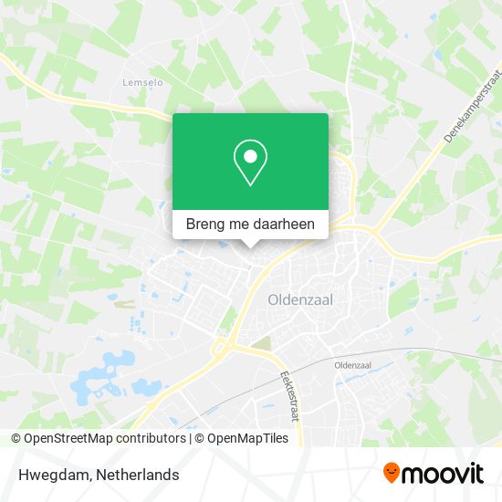 Hwegdam kaart