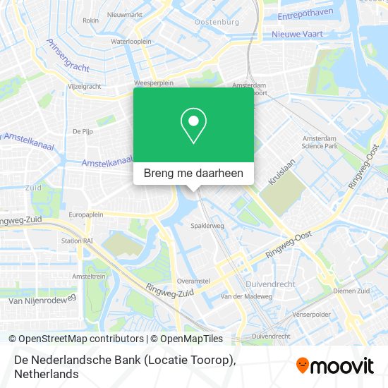 De Nederlandsche Bank (Locatie Toorop) kaart