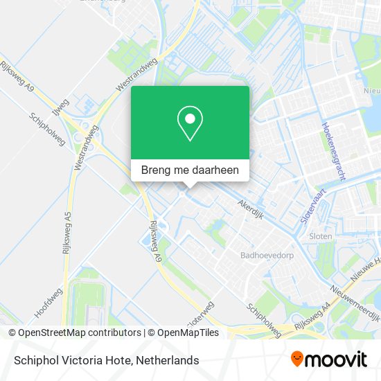 Schiphol Victoria Hote kaart