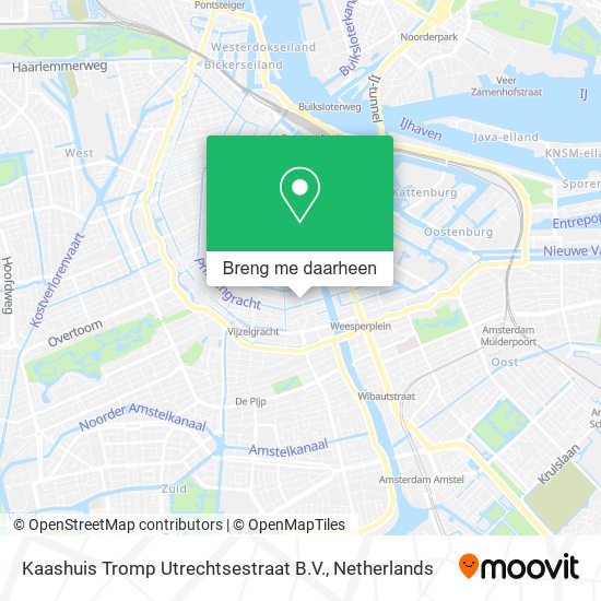 Kaashuis Tromp Utrechtsestraat B.V. kaart