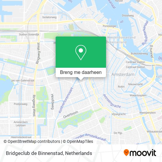 Bridgeclub de Binnenstad kaart