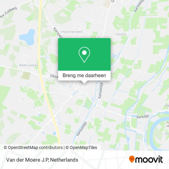 Van der Moere J.P kaart