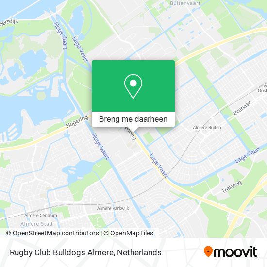 Rugby Club Bulldogs Almere kaart