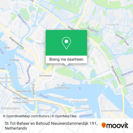 St.Tot Beheer en Behoud Nieuwendammerdijk 191 kaart