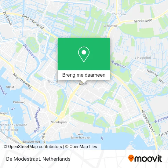 De Modestraat kaart