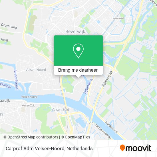 Carprof Adm Velsen-Noord kaart