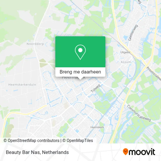 Beauty Bar Nas kaart