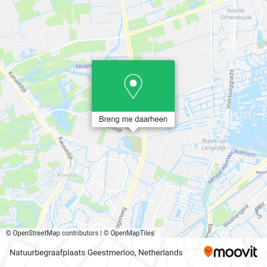 Natuurbegraafplaats Geestmerloo kaart