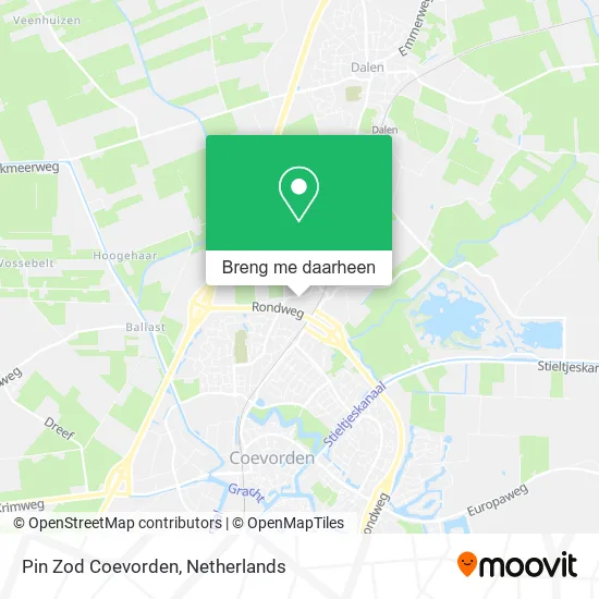 Pin Zod Coevorden kaart