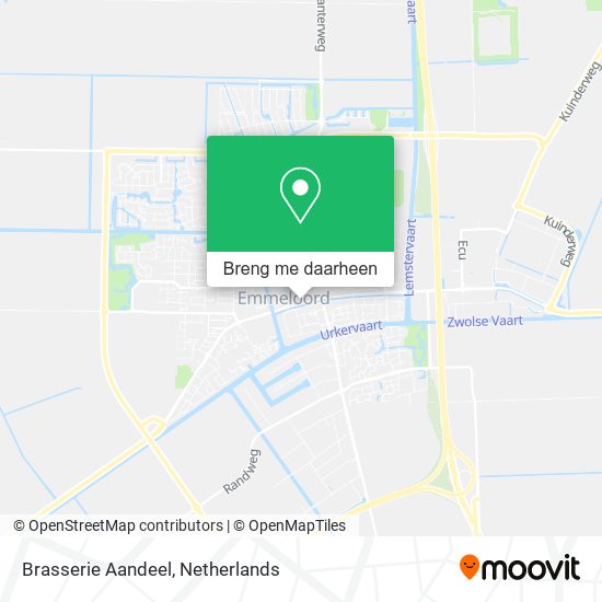 Brasserie Aandeel kaart