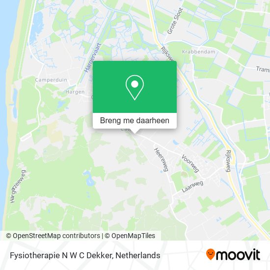 Fysiotherapie N W C Dekker kaart